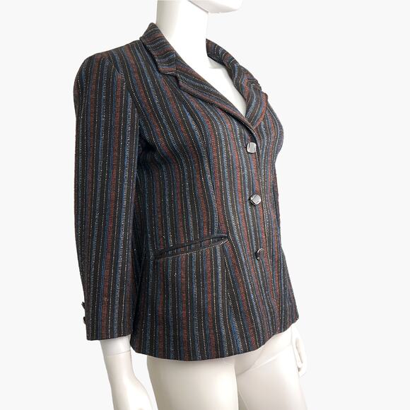 Rainbow 3/4 Sleeve Party/Work Blazer (Multi-Color | Size 38) - Picture 2 of 9